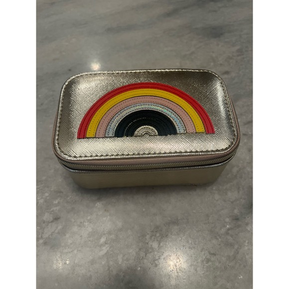 Estella Bartlett Gold with Rainbow Applique Mini Jewelry Box - Picture 1 of 4
